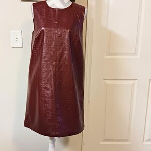 Ann Taylor Dresses/Ann Taylor Faux Croc Leather Mini Dress